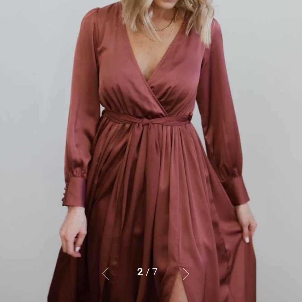 Baltic born Jenna Maxi Dress dark mauve size small